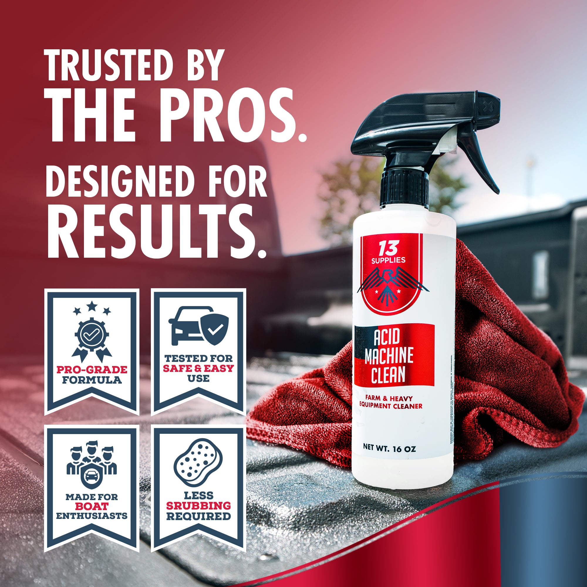 13 Supplies® Acid Machine Clean: Boat Cleaner, Water Spot, & Oxidation Remover