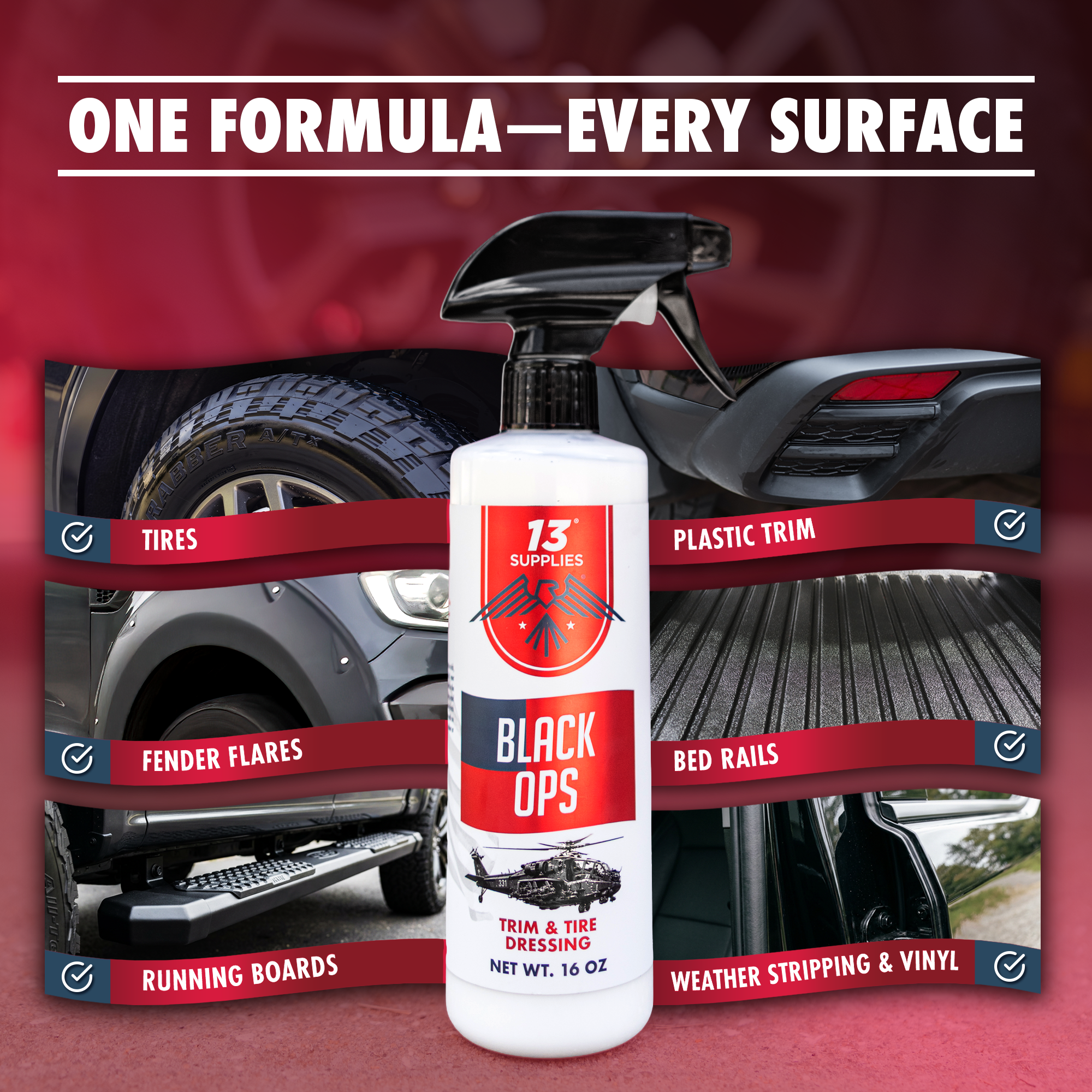 13 Supplies® Black Ops: Trim & Tire Dressing