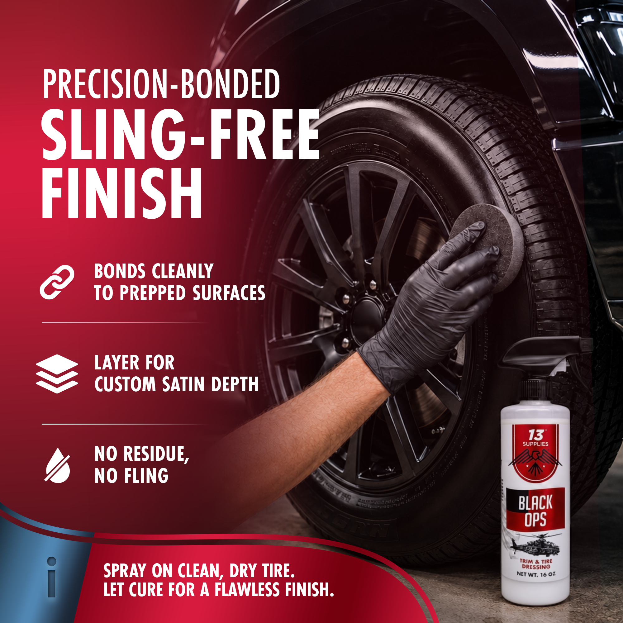 13 Supplies® Black Ops: Trim & Tire Dressing