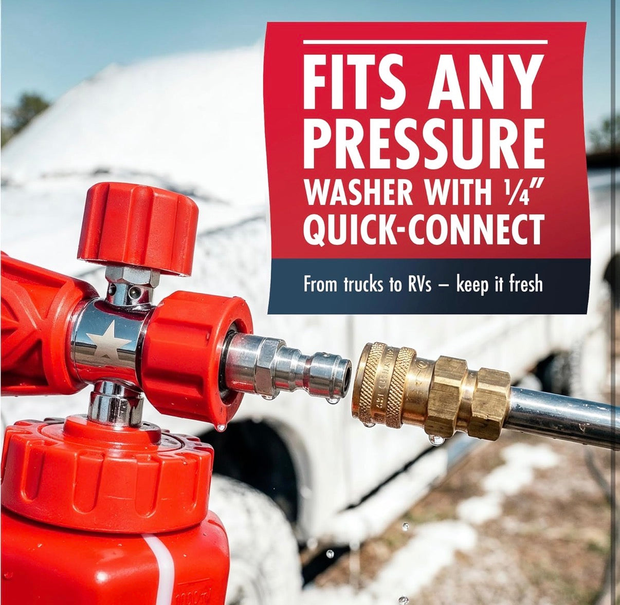 PRESSURE WASHER FOAM CANNON – PREMIUM FOAM SPRAYER FOR CAR WASH