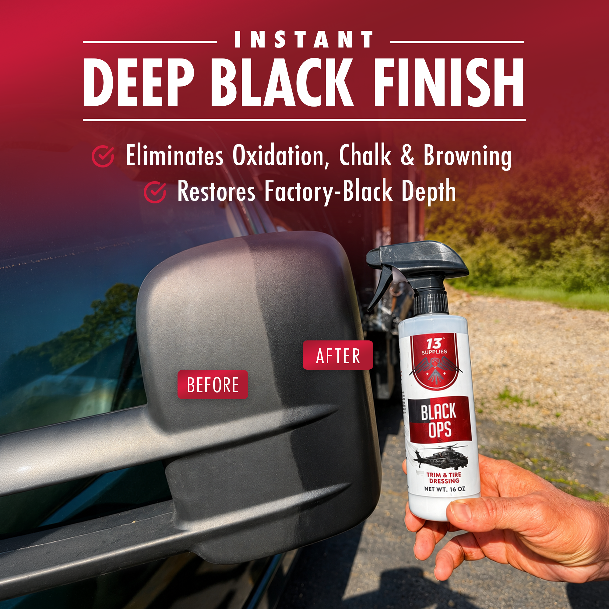 13 Supplies® Black Ops: Trim & Tire Dressing