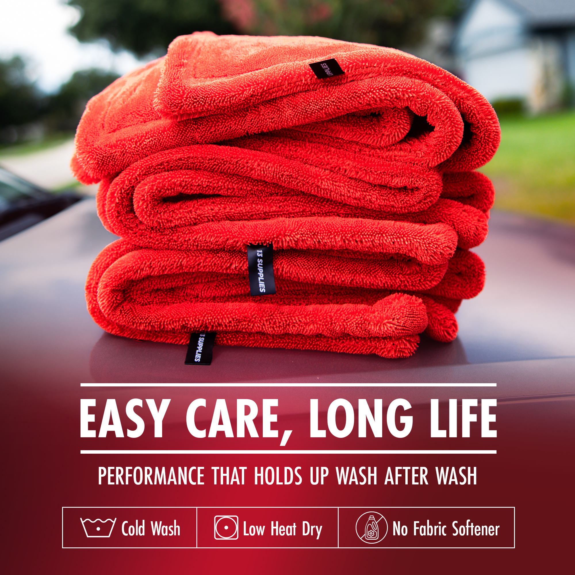Twisted Loop Drying Towel for Fast, Streak-Free Drying