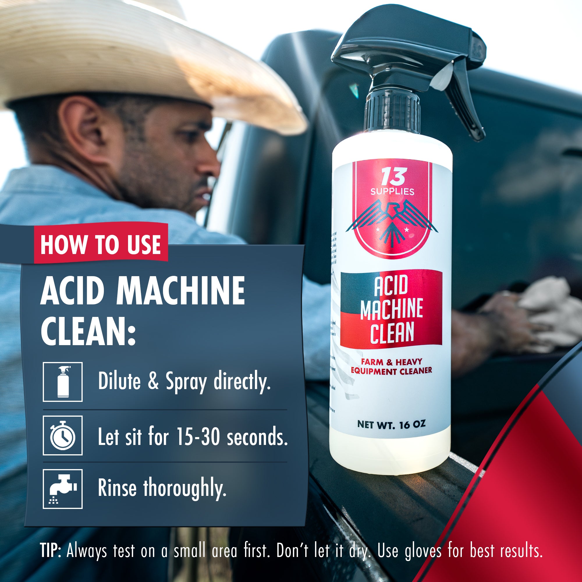 13 Supplies® Acid Machine Clean: Boat Cleaner, Water Spot, & Oxidation Remover