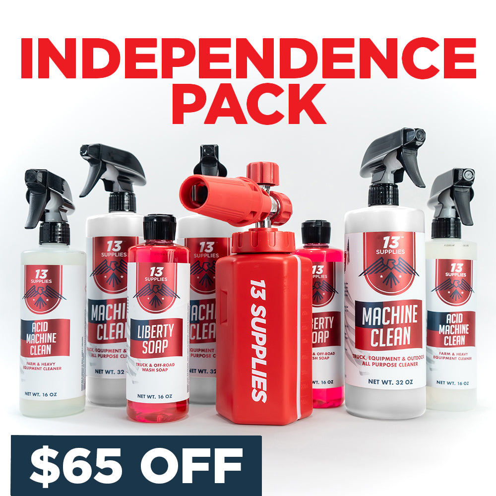 13 Supplies® Independence Pack – Premium Exterior Off-Road cleaning products